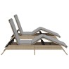 Chaises longues avec coussins lot de 2 beige résine tressée 513382513382