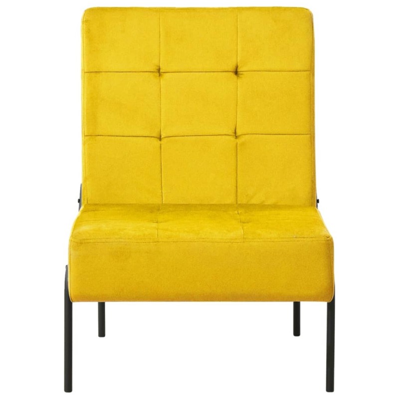 Chaise de relaxation 65x79x87 cm Jaune moutarde Velours 513390513390