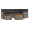 Salon de jardin avec coussins 7 pcs gris résine tressée 513402513402