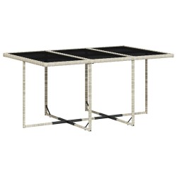 Ensemble à manger de jardin 11pcs avec coussins gris poly rotin 513413513413