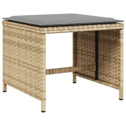 Ensemble à manger de jardin et coussins 11 pcs mélange beige 513414513414