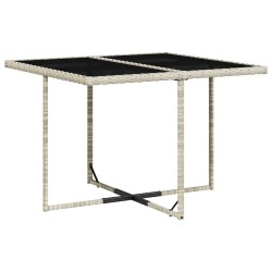 Ensemble à manger de jardin et coussins 9 pcs gris clair rotin 513417513417