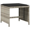 Ensemble à manger de jardin et coussins 9 pcs gris clair rotin 513417513417