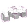 Salon de jardin avec coussins 6 pcs beige résine tressée 513425513425