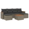 Salon de jardin avec coussins 7 pcs gris résine tressée 513430513430