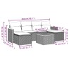 Salon de jardin avec coussins 7 pcs gris résine tressée 513430513430