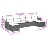 Salon de jardin avec coussins 7 pcs beige résine tressée 513431513431