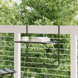 Table de balcon Noir 60x40 cm Acier 513435513435