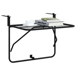 Table de balcon Noir 60x40 cm Acier 513435513435