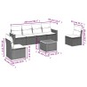 Salon de jardin avec coussins 7 pcs beige résine tressée 513439513439