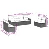 Salon de jardin avec coussins 8 pcs beige résine tressée 513441513441