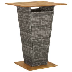 Ensemble de bar de jardin 5 pcs avec coussins gris poly rotin 513449513449