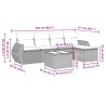 Salon de jardin 6 pcs avec coussins gris clair résine tressée 513455513455
