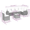 Salon de jardin avec coussins 7 pcs gris clair résine tressée 513458513458