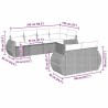 Salon de jardin avec coussins 7 pcs gris clair résine tressée 513462513462