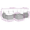 Salon de jardin 7 pcs avec coussins noir résine tressée 513463513463