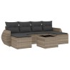 Salon de jardin avec coussins 7 pcs gris clair résine tressée 513470513470