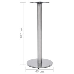 Pied de table de bistro Argenté Ø45x107 cm Acier inoxydable 513489513489