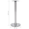 Pied de table de bistro Argenté Ø45x107 cm Acier inoxydable 513489513489