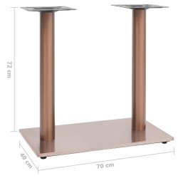 Pied de table de bistro Laiton 70x40x72 cm Acier inoxydable 513495513495