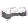 Salon de jardin avec coussins 7 pcs marron résine tressée 513496513496