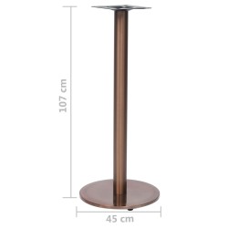 Pied de table de bistro Doré Ø45x107 cm Acier inoxydable 513497513497