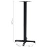 Pied de table de bistro Noir 56x56x107 cm Fonte 513499513499