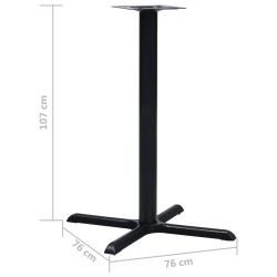 Pied de table de bistro Noir 76x76x107 cm Fonte 513500513500