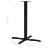 Pied de table de bistro Noir 76x76x107 cm Fonte 513500513500