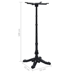 Pied de table de bistro noir 52x52x108 cm fonte 513501513501