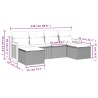 Salon de jardin avec coussins 6 pcs beige résine tressée 513502513502
