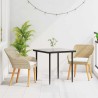 Ensemble de salle à manger pour jardin 3 pcs Beige polyrotin 513505513505