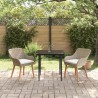 Ensemble de salle à manger pour jardin 3 pcs Beige polyrotin 513505513505