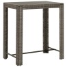 Ensemble de bar de jardin 7 pcs avec coussins gris poly rotin 513511513511