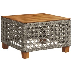 Salon de jardin 5 pcs avec coussins gris résine tressée 513523513523
