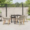 Ensemble de salle à manger pour jardin 5 pcs Gris clair 513526513526