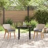 Ensemble de salle à manger pour jardin 3 pcs Gris clair 513527513527