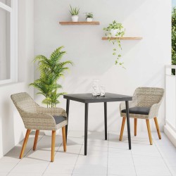 Ensemble de salle à manger pour jardin 3 pcs Gris clair 513528513528