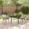 Ensemble de salle à manger pour jardin 3 pcs Gris clair 513528513528