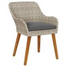 Ensemble de salle à manger pour jardin 3 pcs Gris clair 513528513528