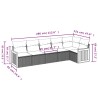 Salon de jardin avec coussins 6 pcs beige résine tressée 513529513529
