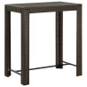 Ensemble de bar de jardin avec coussins 7 pcs marron poly rotin 513537513537