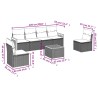 Salon de jardin avec coussins 7 pcs beige résine tressée 513551513551
