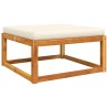 Ensemble de canapés de jardin 5 pièces avec coussins en bois d'acacia et rotin 513581513581