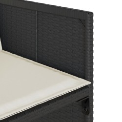 Ensemble à manger de jardin 9pcs coussins noir résine tressée 513588513588