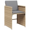 Ensemble à manger de jardin et coussins 11 pcs mélange beige 513591513591