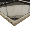 Ensemble à manger de jardin 9 pcs coussins gris résine tressée 513606513606