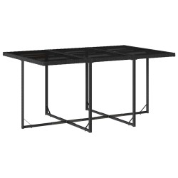 Ensemble à manger de jardin 11 pcs coussins noir résine tressée 513610513610