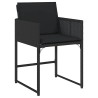 Ensemble à manger de jardin 11 pcs coussins noir résine tressée 513610513610