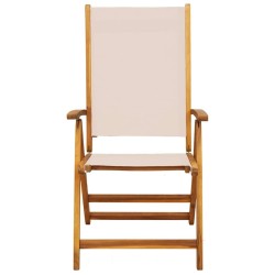 Chaises pliables de jardin lot de 6 bois d'acacia et textilène 513625513625